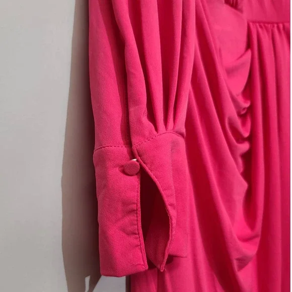 Eloquii Long Sleeve Surplice Front Maxi Dress Size 18 NWT - Picture 3 of 6